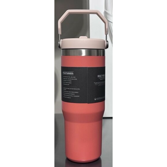 Stanley‎ Ice Flow Flip Straw Tumbler 30oz, GRAPEFRUIT - Picture 2 of 4